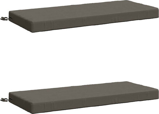 vidaXL Gartenstuhlkissen Soest Grau 2Stück 50x120cm