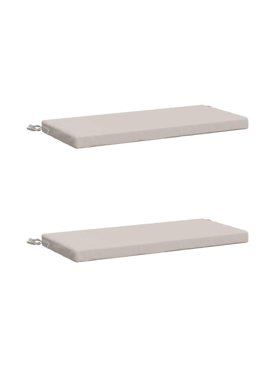 vidaXL Bench Cushion for Garden Soest White 2 P...