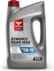 Triax Synergy Gear Max 75w-90 Full Synthetic Gl-5 Ls Manual Transmission Oil 3.78 L Triax Synergy Gear Max 75w-90 Full Synthetic Gl-5 Ls Manual Transmission Oil 3.78 L