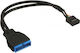 InLine USB 2.0 Cable USB-A Male - Black 0.15m 33449I