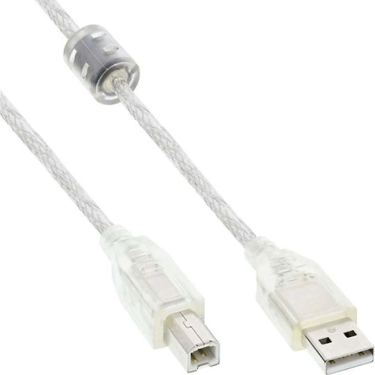 InLine USB 2.0 Cable USB-A male - Διάφανο 0.5m 34505