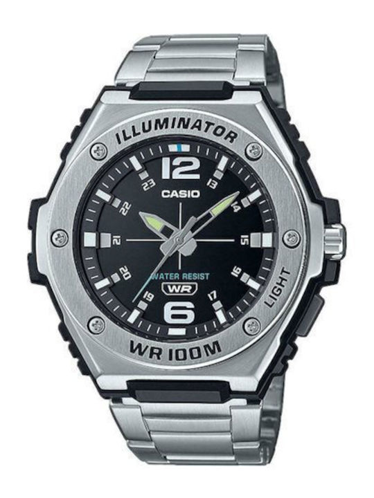 Casio Men's Battery Watch with Silver Metal Bracelet