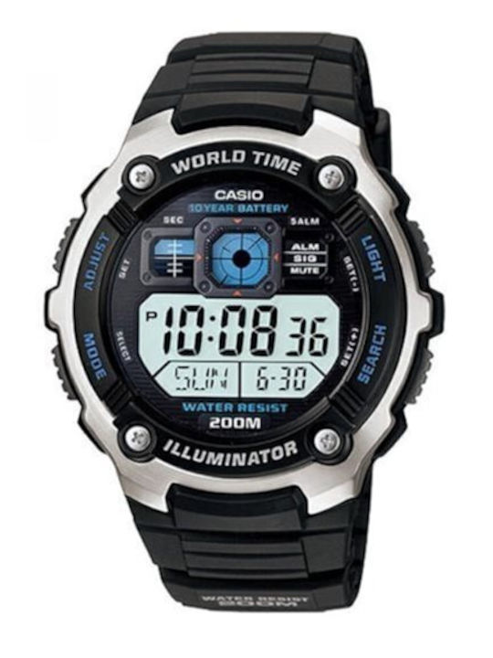 Casio Дигитален Мъжки Часовник На Батерия с Чер...