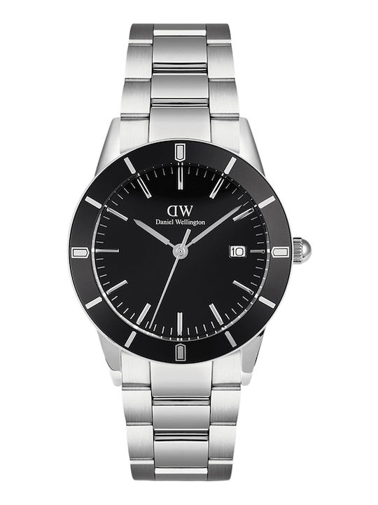 Daniel Wellington Men's Watch 40mm Battery with Silver Metal Bracelet