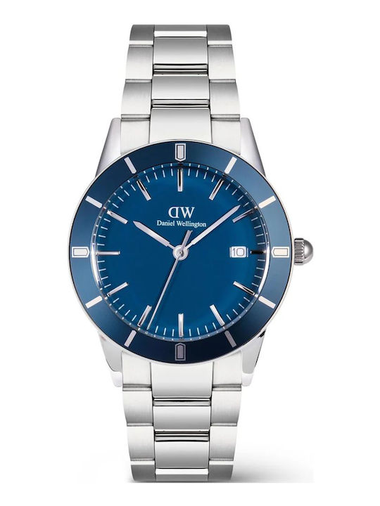Daniel Wellington Men's Watch 40mm Battery with Silver Metal Strap