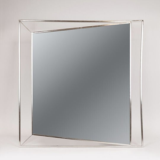 811-40015 Wandspiegel Silber 90x90cm