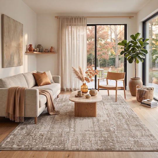 Beauty Home Vision Art 9258 Комплект Килими За Спалня Бежов 9258-Комплект 3 Бр