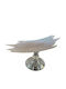 Decorative Metallic Silver Platter 38x16x18cm