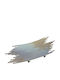 Decorative Metallic Silver Platter 30x14cm