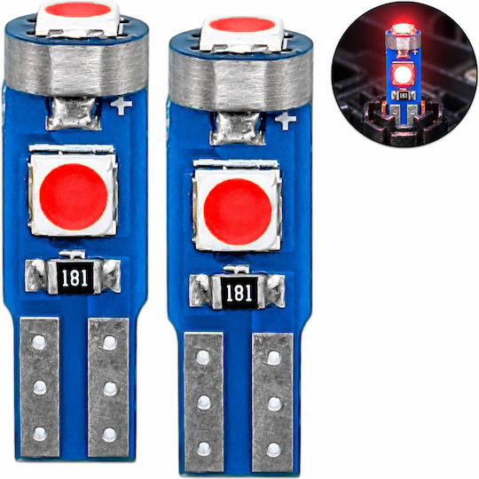 Autolampen & Motorrads T5 LED Rote 12V 1.5W Menge 2