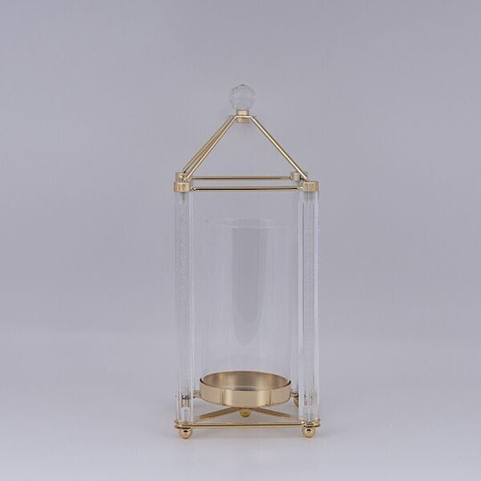 Laterne Metallisch Gold 15x34cm