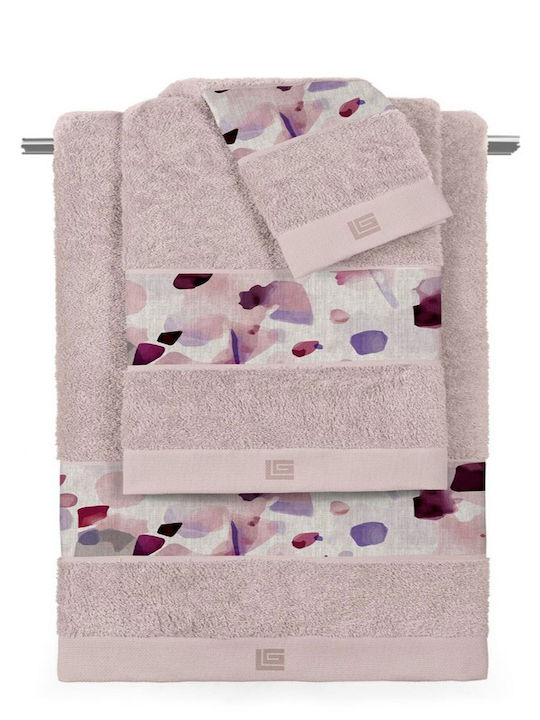 Guy Laroche Set of Bath Towels 3 pcs Carmel Pin...
