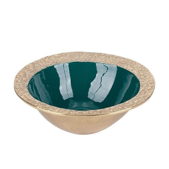 Bol Decorativ Metalic Negru 24x8x7.5cm