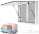 Vevor Concession Fenster 915x610mm Aluminiumlegierung Acryl LKW-Zubehör Lebensmittel bis 85 Grad 2 Schiebetüren Markise Haken Zug Wasserfest