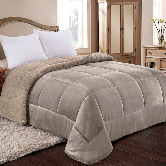 Adam Home Комбинирано одеяло Супер двойно 220x240см. Тауpe 740 GSM