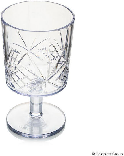 Goldplast Set Of Column-Shaped Plastic Glasses 340ml 6 Pieces
