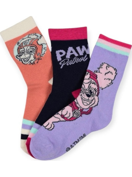 Childrenland Kids' Socks Salmon Blue Lilac 3 Pairs