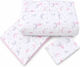 Beboulino Baby Bettwäsche-Set Für Krippe Rosa 4 Stück