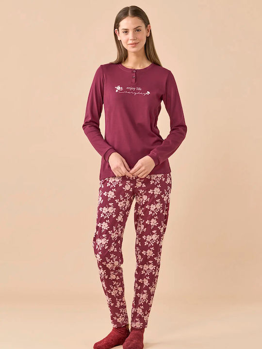 Noidinotte Winter Women's Pyjamas Set Aubergine