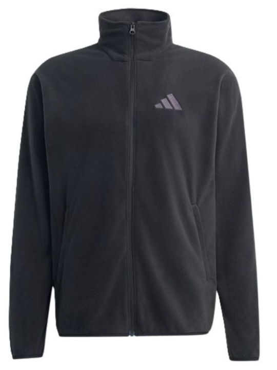 Essentials Herren Fleecejacke Schwarz
