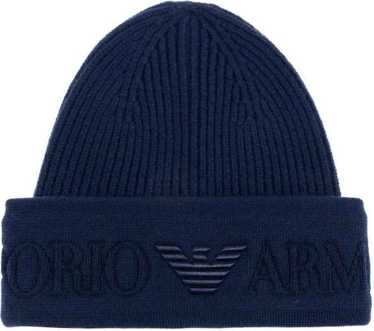 Unisex Beanie Strickmütze in Marineblau Farbe