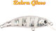 HanFishing Zipir 50 Künstliche Köder Fisch (Minnow) Leuchtend 5cm/4.5g Zebra-Leuchten