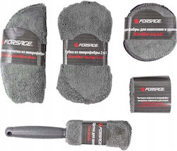 Forsage Car Cleaning Accessories Set Microfiber 9 Pieces