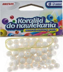 Brewis Πλαστική Χάντρα Χειροτεχνίας Λευκή 16gr