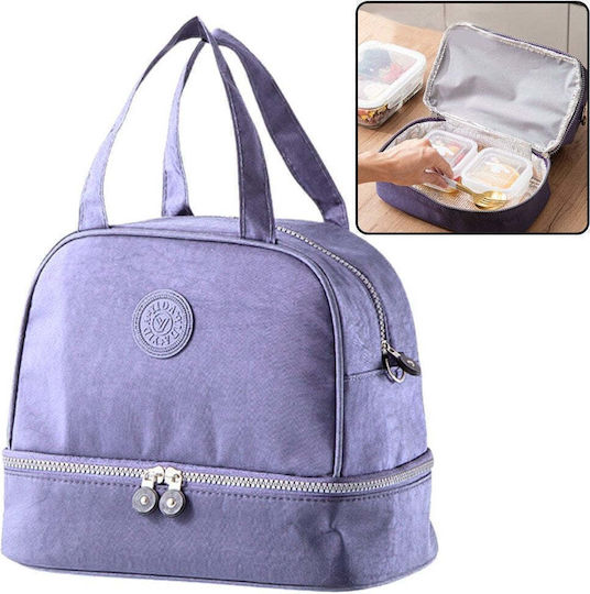 Lean Toys Schulische Isolierte Kinder Lunchtasche Handtasche 3l Lila 23x16x27cm