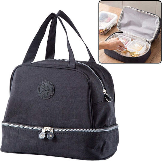 Lean Toys Schulische Isolierte Kinder Lunchtasche Handtasche 3l Schwarz 25x16x27cm