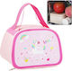 Lean Toys Schulische Lunchbox Handtasche 3lt Rosa Einhörner 17x17x23cm