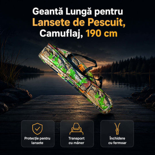 Lange Angelrutenkoffer Camouflage 190 Cm