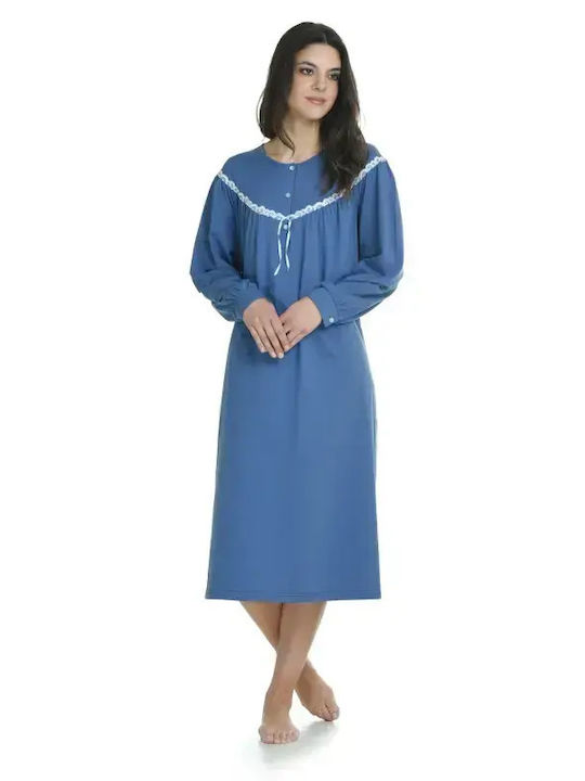 Primavera Winter Women's Nightgown Blue Raph