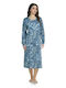 Primavera Winter Women's Nightgown Blue