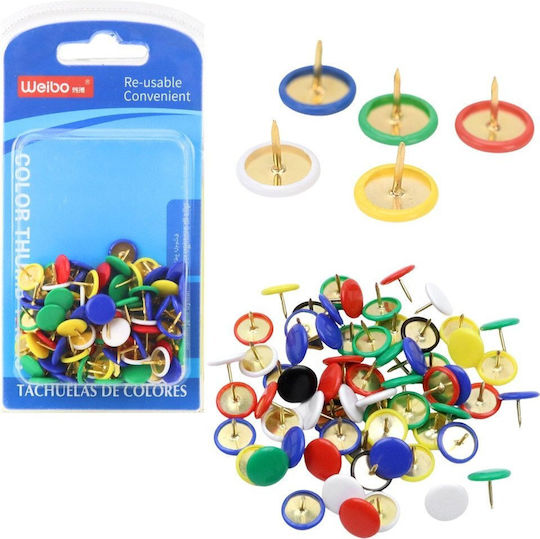 Lean Set Colored Pins Flat Head 90 Pieces