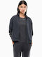 Women's Grey Sweatshirt Cardigan
