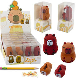 Lean Ξύστρα Μολυβιών Σχολική Γραφείου Capybara Καφέ