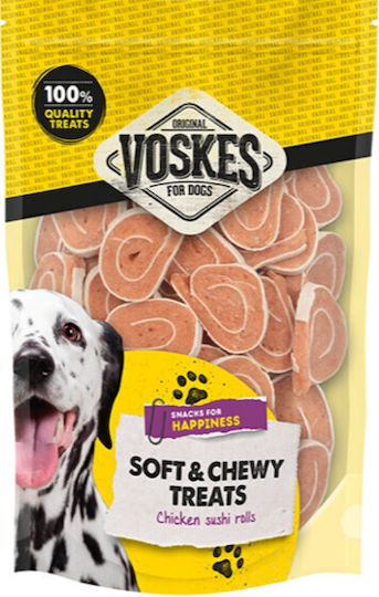 Voskes Voeders Sushi Dog Treat Tube Shape with Meat Chicken Cod and Fish 400g
