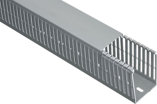Elettrocanali Canal De Cablu Cu Suport Perforat Din Plastic Gri 2m