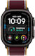 Apple Apple Watch Ultra 4 Titanium 49mm Wasserdicht mit PPG Sensor Schwarz Titan mit Burgunder Trail Loop M/L