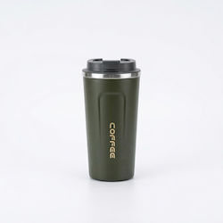 SPV SPV Thermosflasche Rostfreier Stahl 510ml Dunkles Grün Mit Stroh