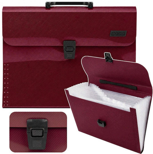 Lean Toys Dosar Pentru Hârtie A4 Burgundy