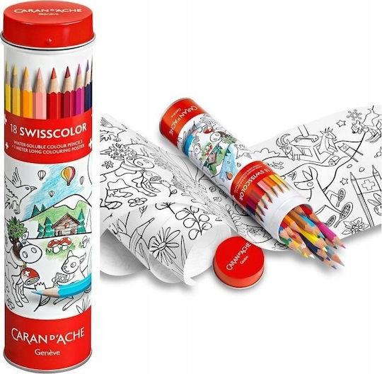 Caran D'ache Swisscolor Buntstifte Graues Set 18 Stück