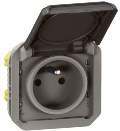 Legrand Plexo Single External Power Socket with Automatic Terminals Grey
