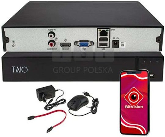 Uniview NVR-8-8MP-F Записващо NVR 9 Канала с Резолюция 4K
