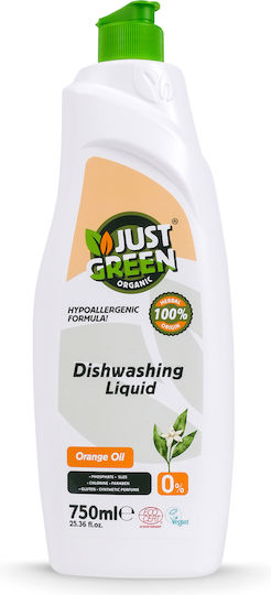 Just Green Organic Orange Oil Washing-Up Liquids 750ml