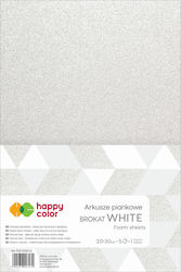 Happy Color Foam Paper Glitter No2 5 Sheets 20x30cm White