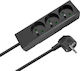 Rebel Power Strip 3 Sockets with 2m Cable France (Type E)