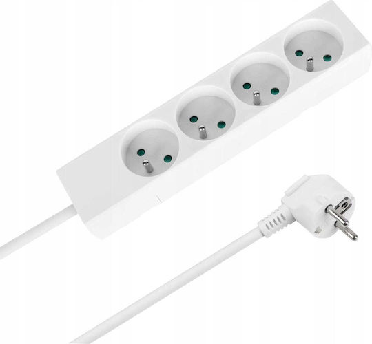 Rebel Power Strip 4 Sockets with Cable 1.5m France (Type E)