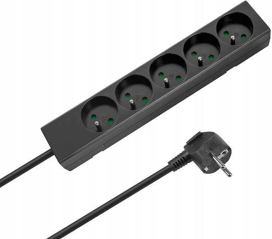 Rebel Power Strip 5 Sockets with Cable 3m France (Type E)